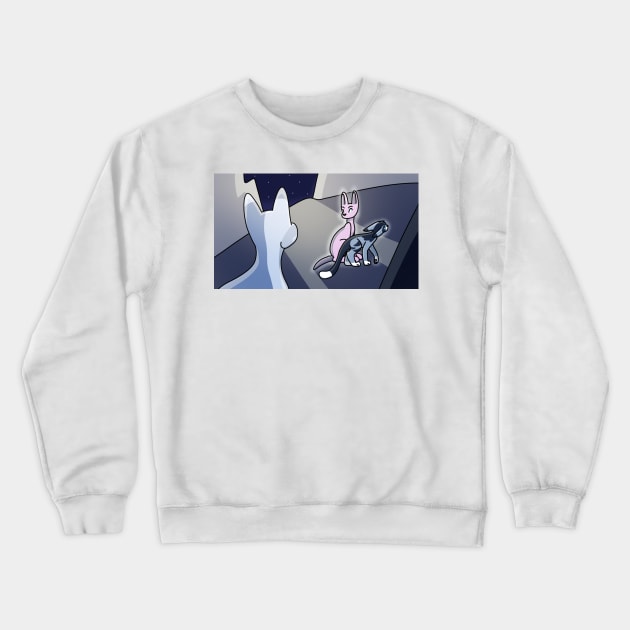 Half Moon and Jay’s Wing Crewneck Sweatshirt by ceolsonart